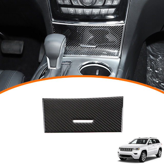 Carbon Center Gear Shift drawer Storage Panel Cover for Grand Cherokee 2014-2020