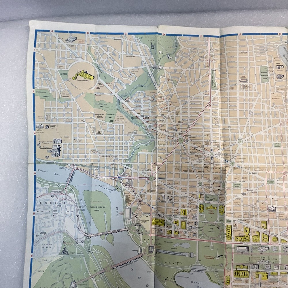 1978 Washington DC Exxon Tiger Folding Pape4 Map & Visitor Guide OldPaperMaps