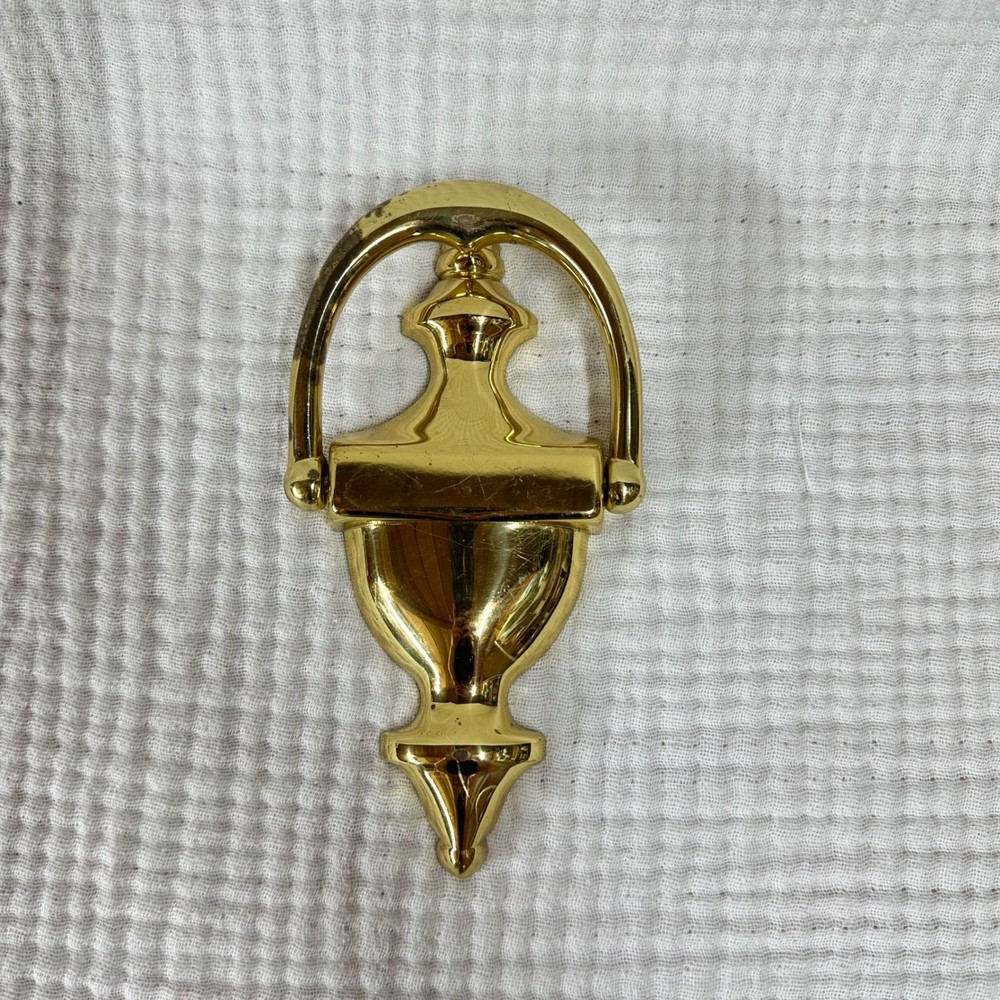Vintage Solid Brass Door Knocker classic design patina