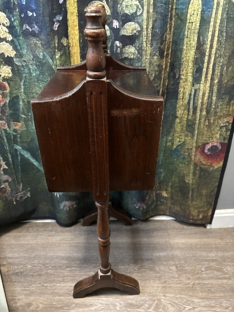 Antique Rustic Solid Wood Humidor Table Smoking Stand Side Table Heirloom