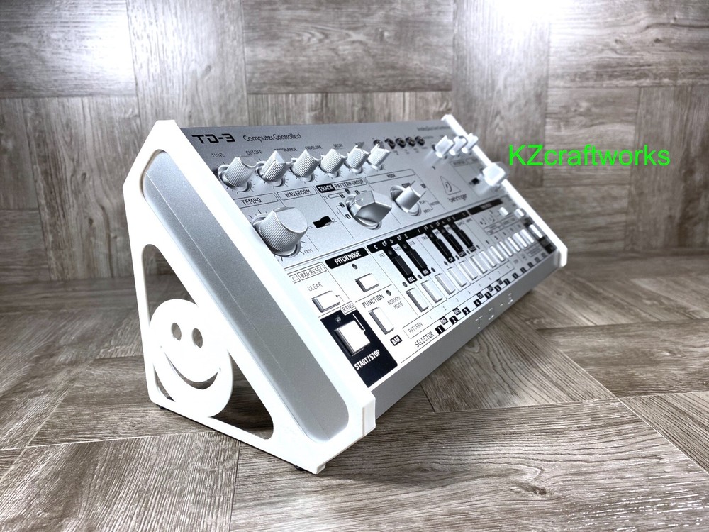 45º Angle Stand for Behringer TD-3 Bass Synth / RD-6 Drum Machine - SMILEY FACE