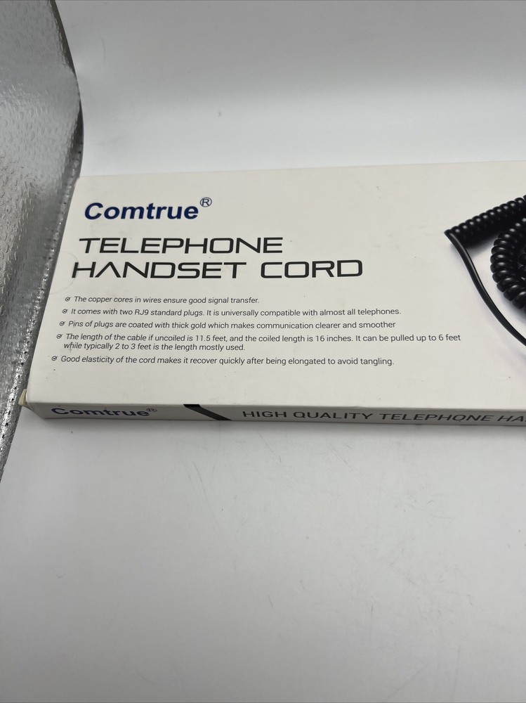Comtrue Telephone Handset Cord Universally Compatible 2 Pack