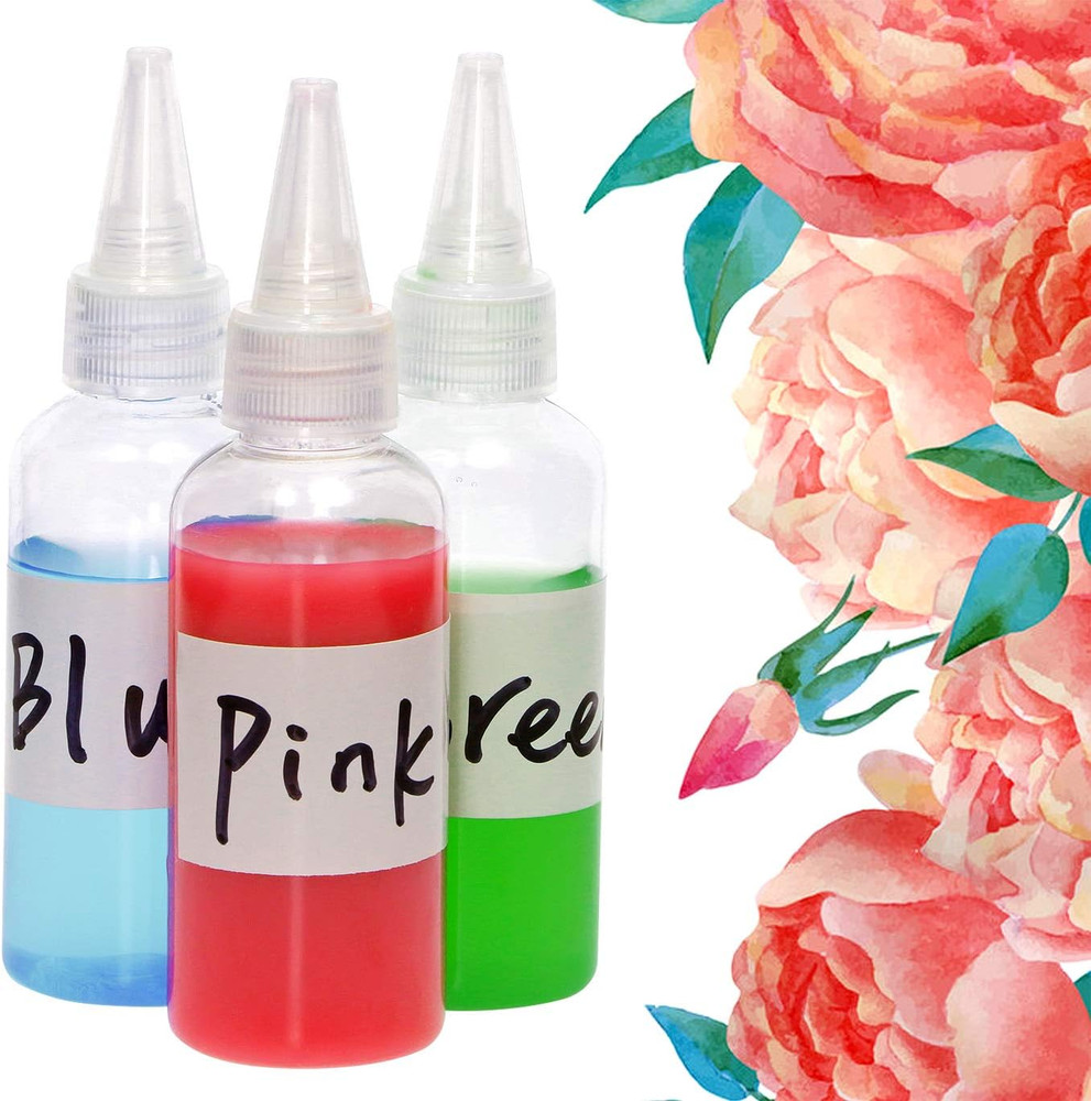 2Oz Plastic Squeeze Bottles 8Pcs Small Clear Empty Squirt Bottle with Leak-Proof