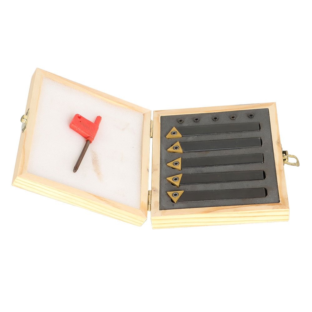 1/2" Indexable Carbide Insert Turning Tooling Bit 5Pack Holder Set For Lathe