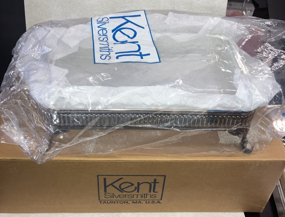 KENT Silversmith Taunton Serving Dish, Lidded With Pyrex Glass MM-39 (Brand New)