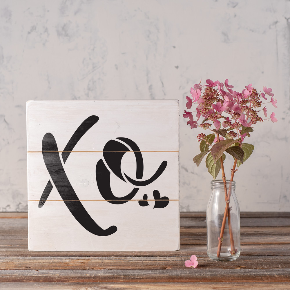 Xo Valentines Stencil - Durable & Reusable Mylar Stencils
