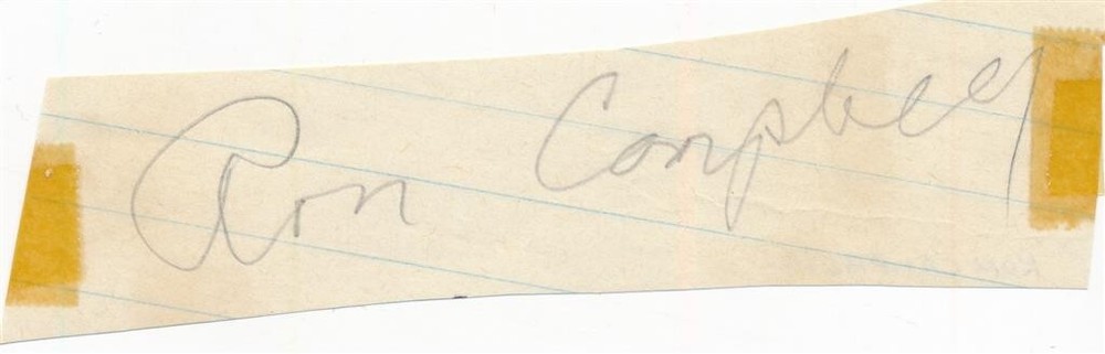 Ron Campbell- Signed Clipping