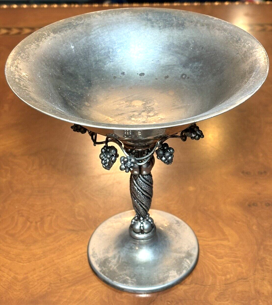 VINTAGE GODINGER SILVERPLATE GRAPE CLUSTER COMPOTE BOWL / SERVER