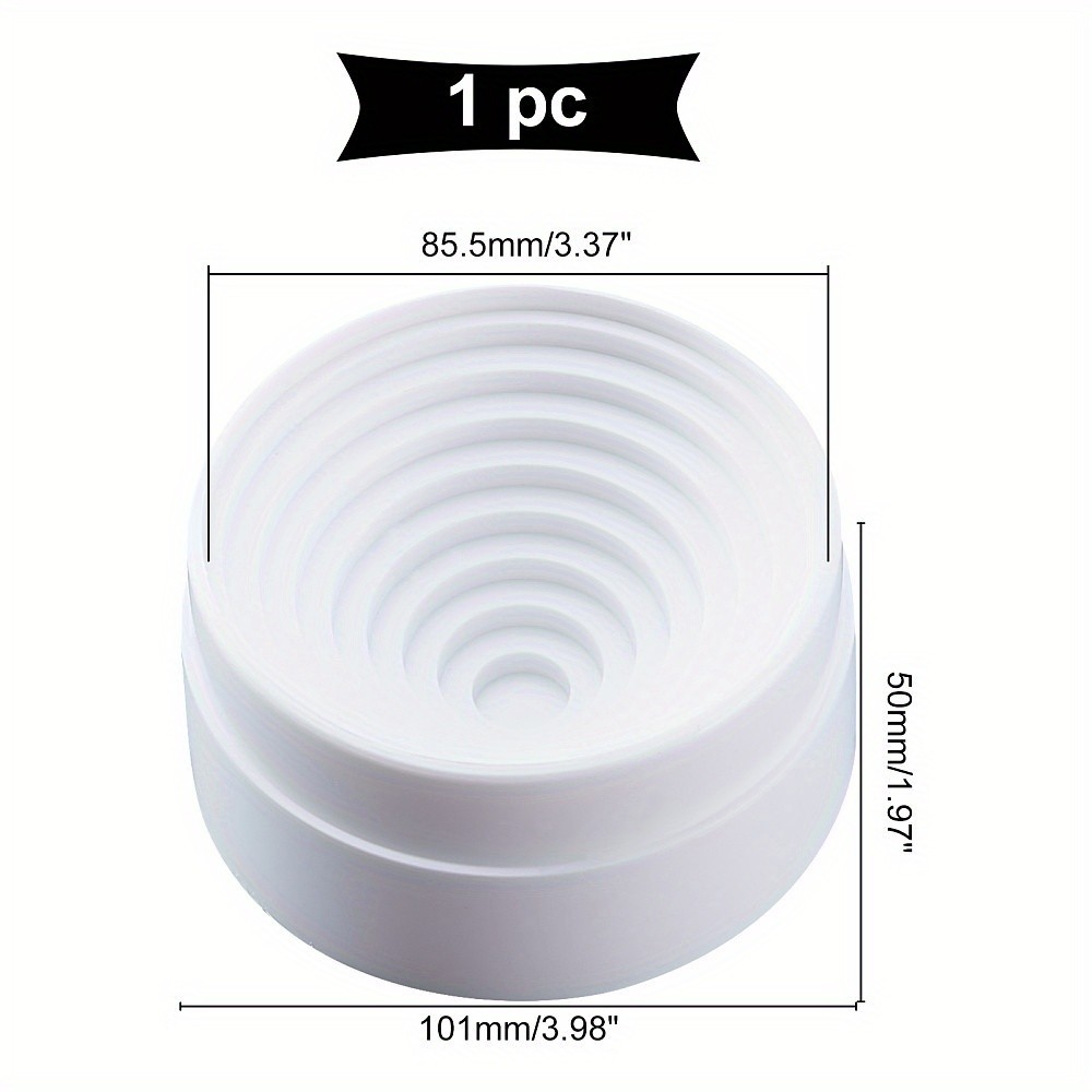 Plastic Chassis Laboratory Flask Accessories Flat Round White 101x50mm