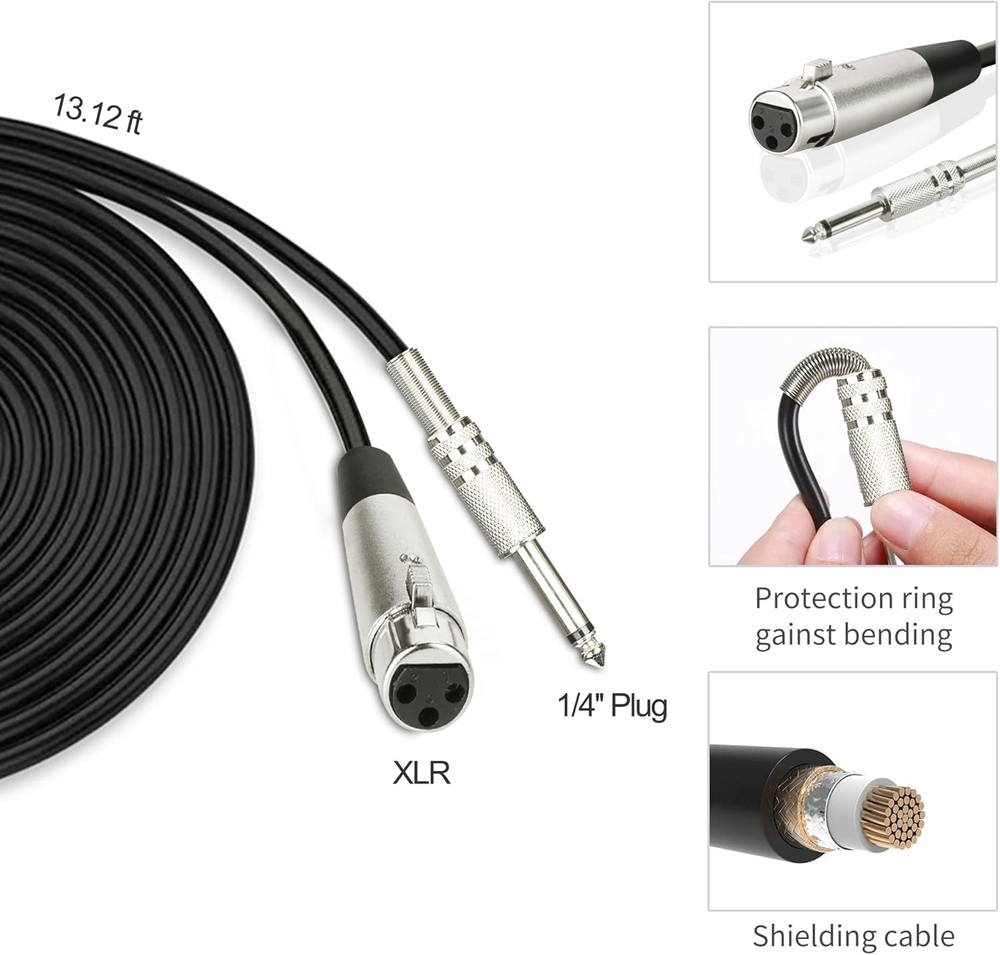 Marengo Handheld Dynamic Microphone for Karaoke Singing, Wired XLR Microphone wi