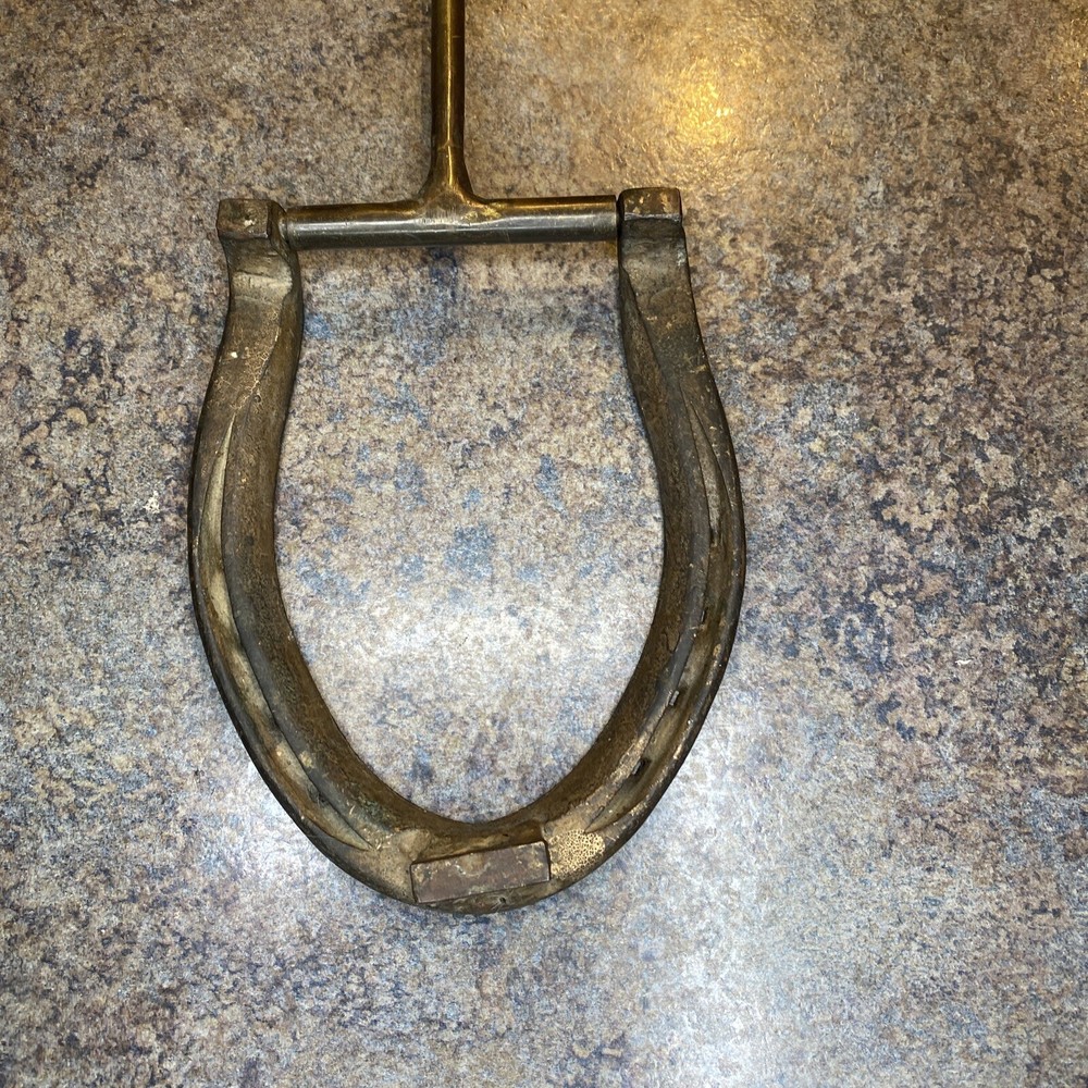 ranch made horseshoe door knocker Brass