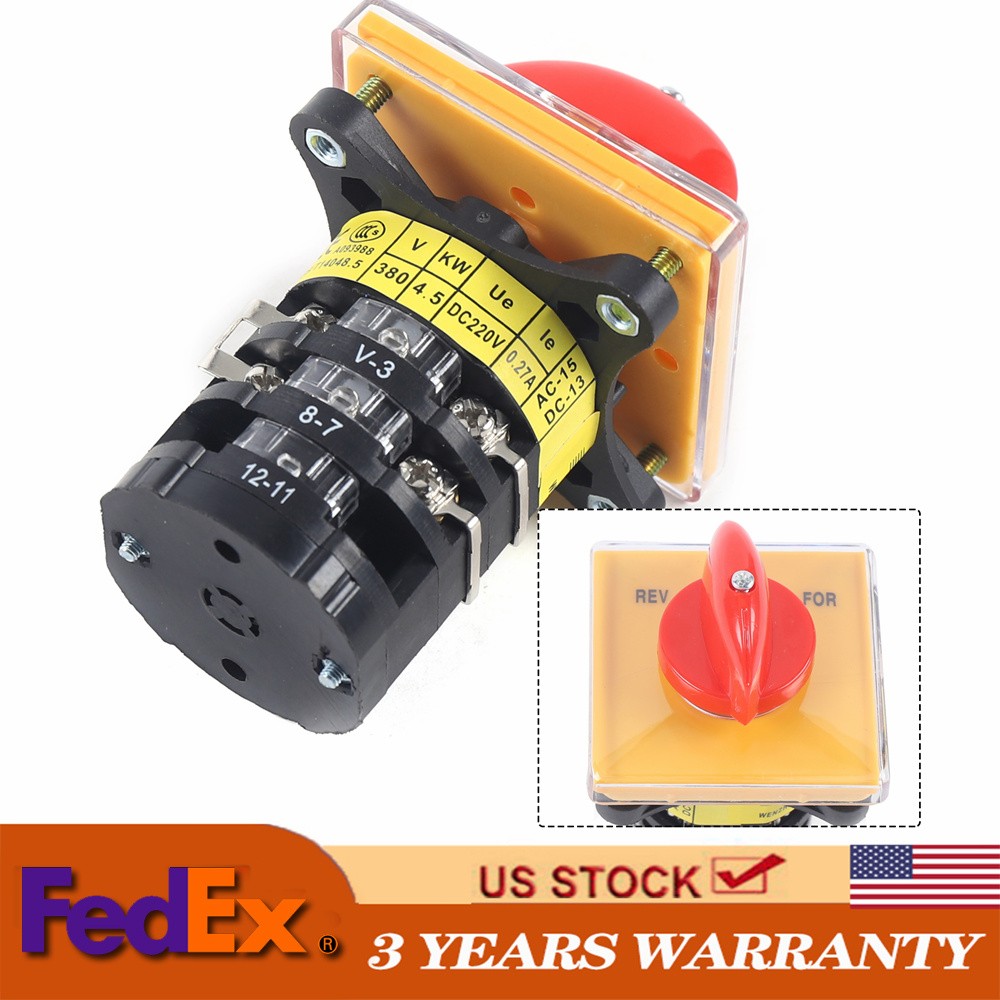 Forward Reverse 3 Phase Motor Mill Switch Bridgeport Milling Machine Switch USA