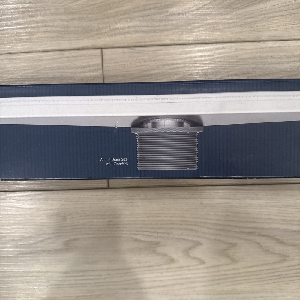 B&K 24-in Polished Chrome Linear Shower Drain with Patterned Grate