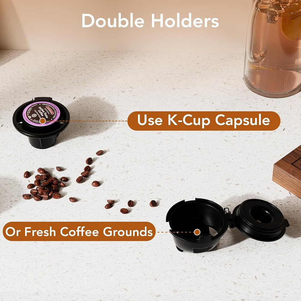 Single Serve Coffee Maker – Brew with Coffee Pods & Grounds, Compatible with Kcu