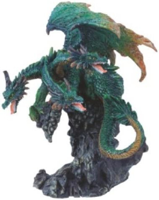 3 Headed Dragon Figurine 4.5 Inches