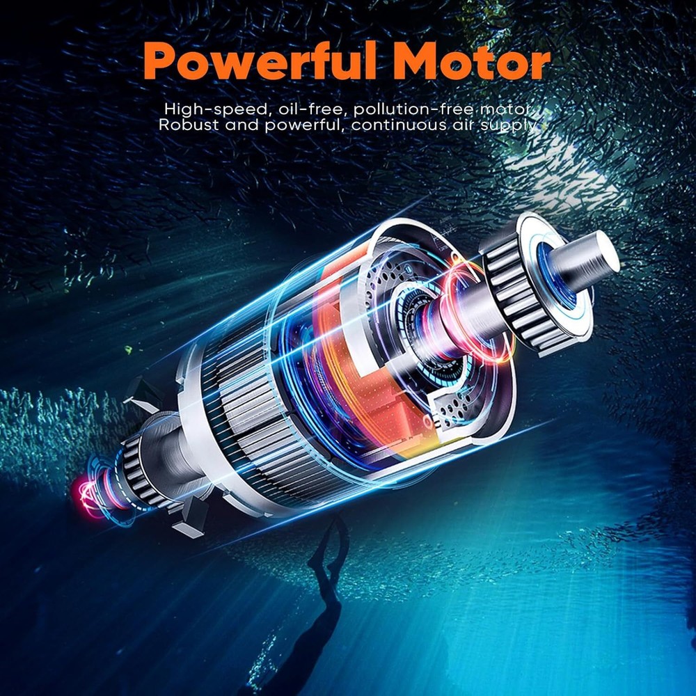 Underwater Diving Ventilator System Scuba Gear Dual Users 7-10 Hours
