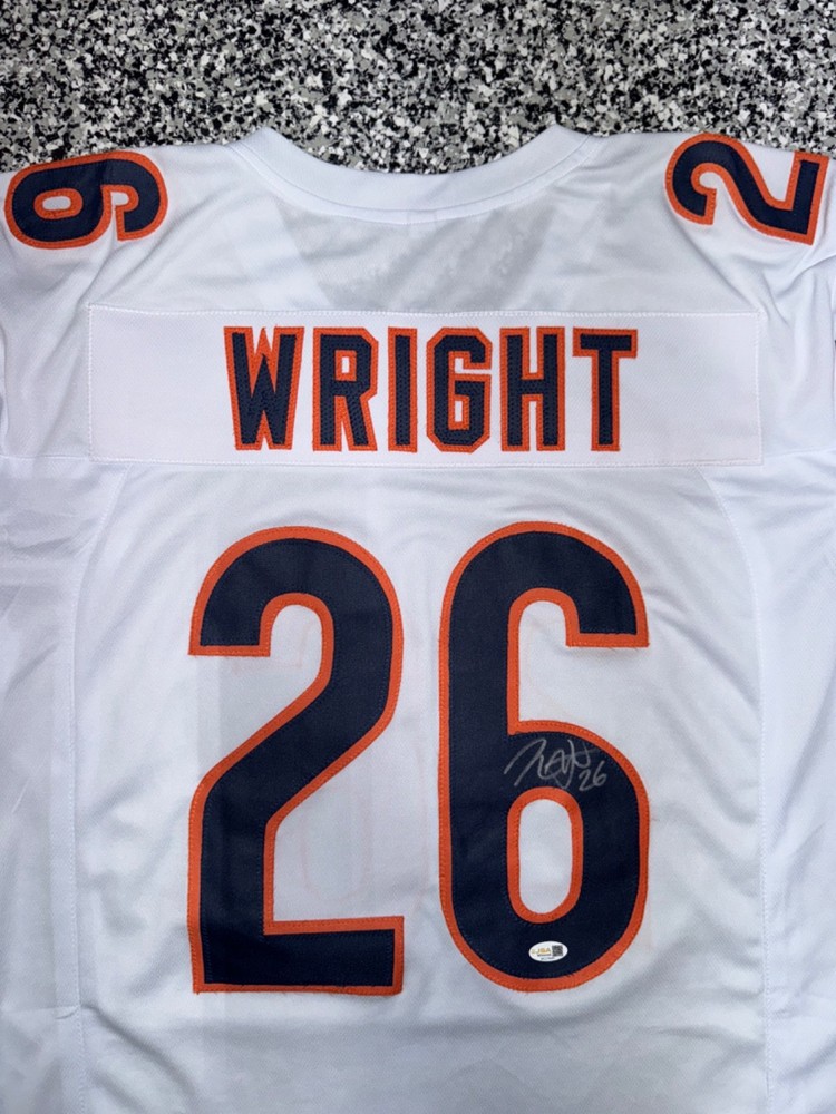 NASHON WRIGHT signed autographed CHICAGO BEARS Game Cut Jersey w/ COA JSA