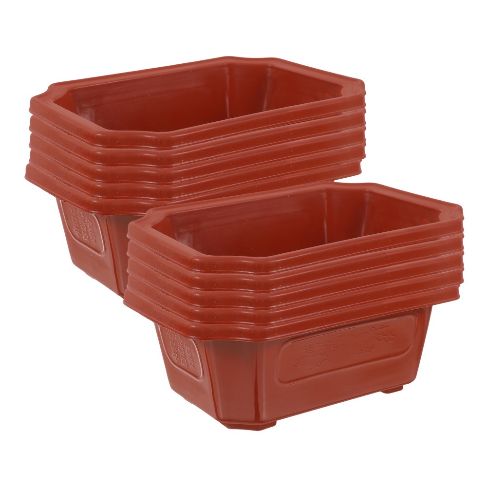 10 Pcs Ceramic Pot Bonsai Office Plastic Training Pots Large Planter Patio