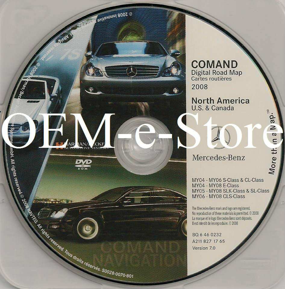 2005 2006 2007 2008 Mercedes E320 E350 E500 E550 E55 E63 Navigation DVD Map v7.0