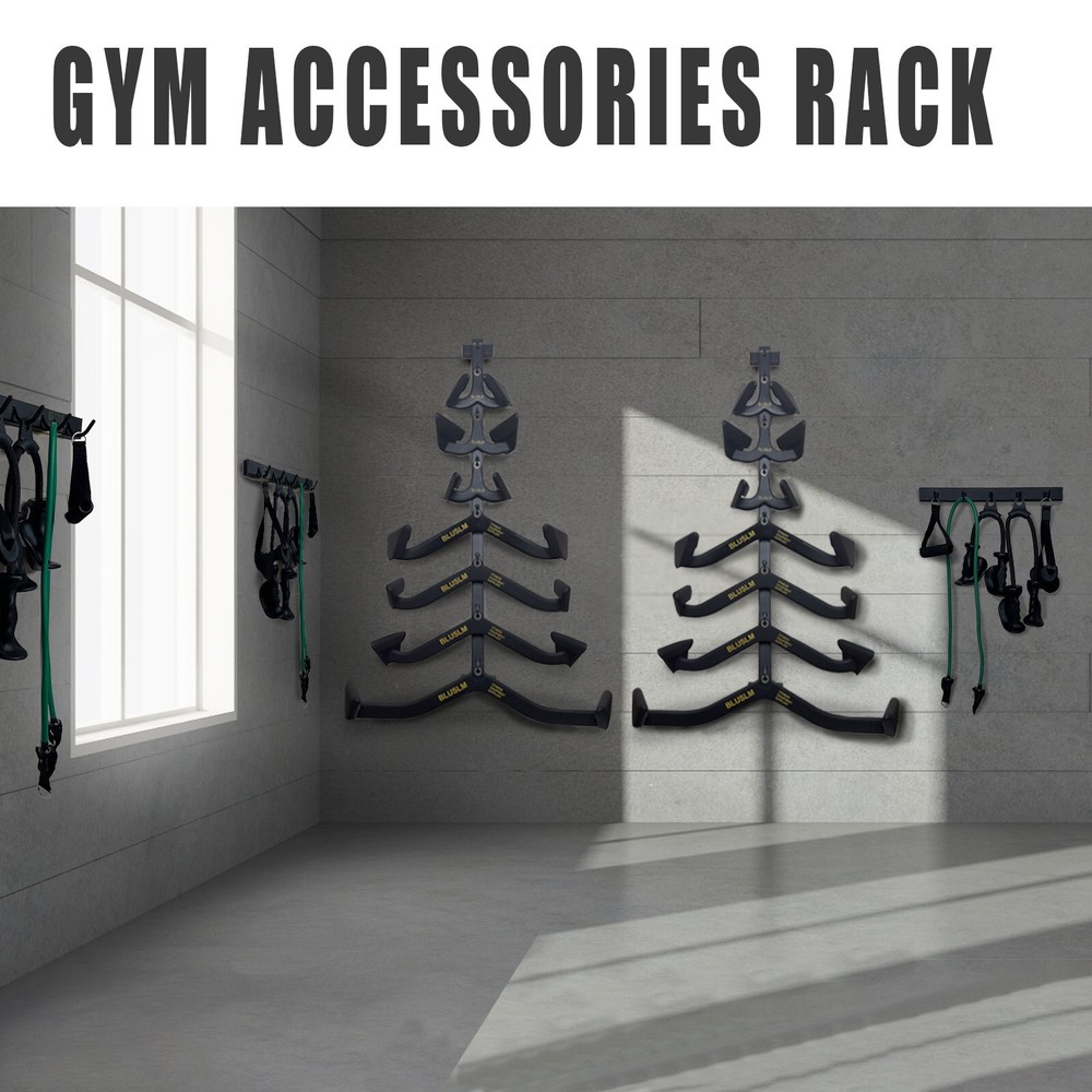 Storage Rack for Lat Pulldown Attachments Wall Mounted Lat Pull Down Bar for Gym