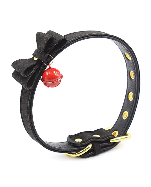 Plesur Cat Bell Bow Tie Collar Black
