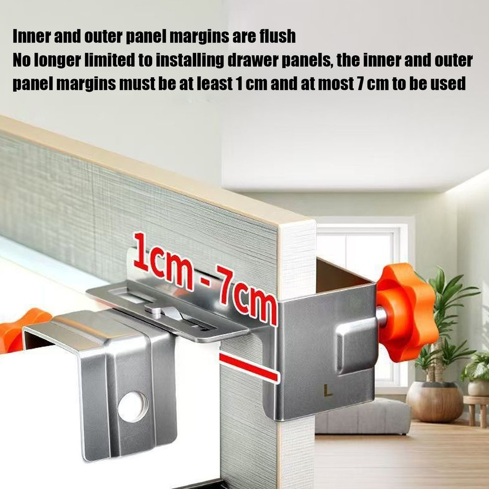Woodworking Drawer Installation Clip Cabinet Front Panel Positioning Fix Clip