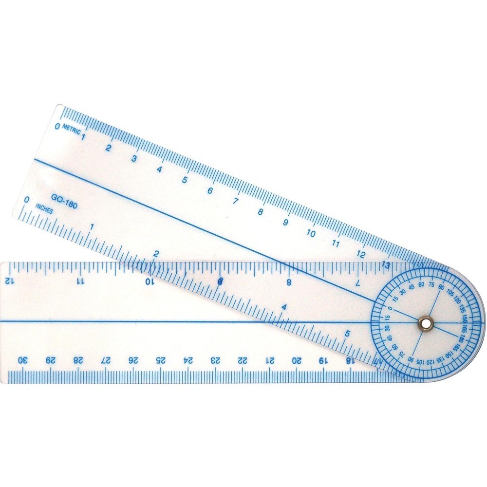 7Inch Goniometer Quick Angle Measurement Tool 180 Degree Protractor for