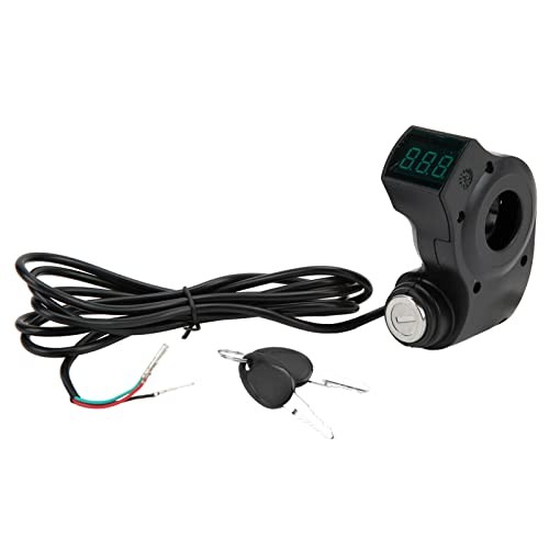 Electric Scooter Ignition, 3 Pin Plug One Button Start Lock Switch with 2 Keys