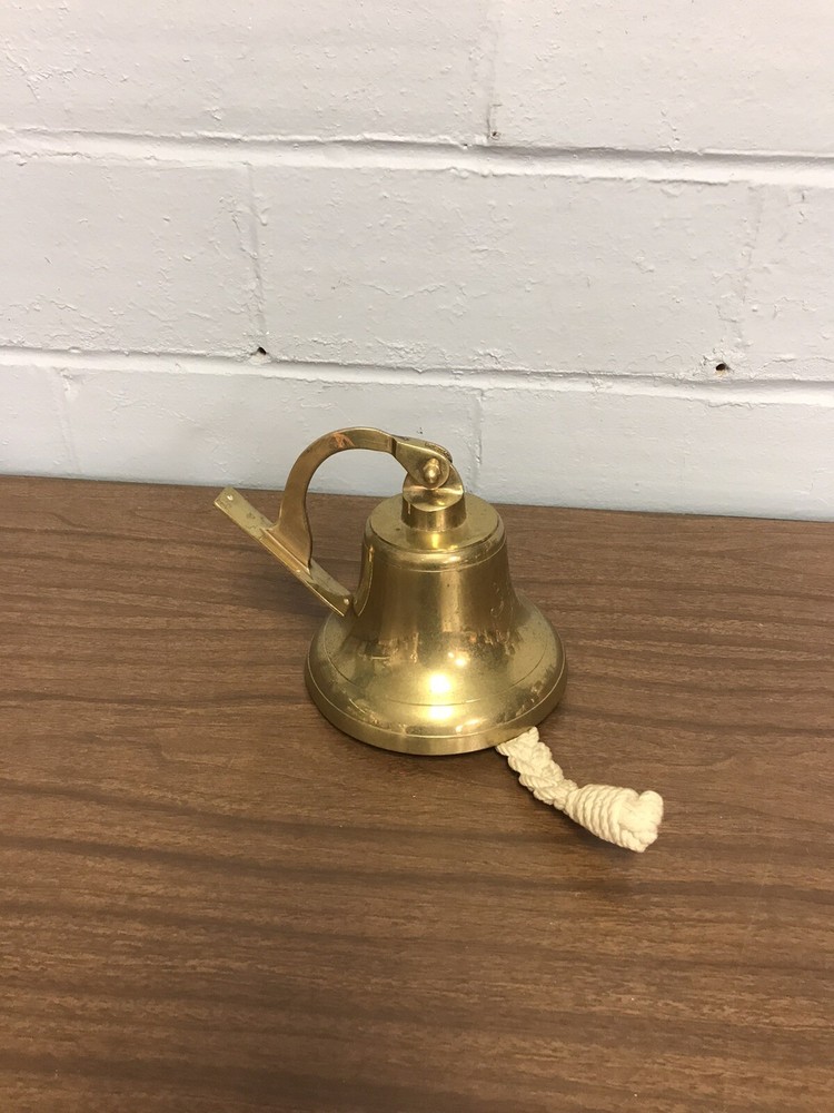 Small Brass Wall Hanging Bell “Smooth Sailing”