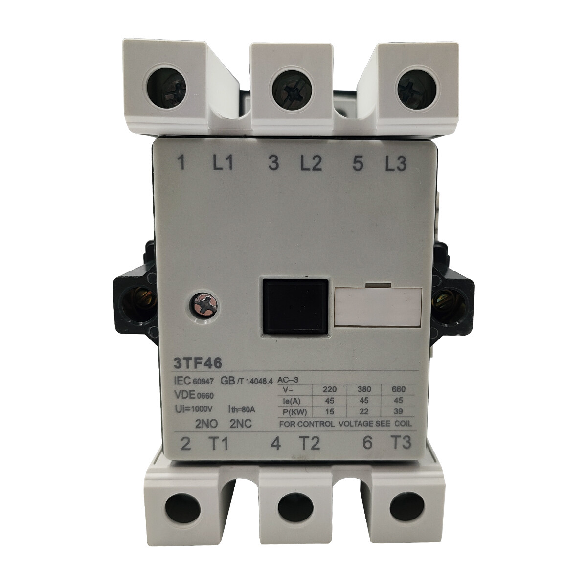 3TF46 Contactor 120V coil AC same as Siemens contactor 3TF4622-0AK6 45A 2NO2NC