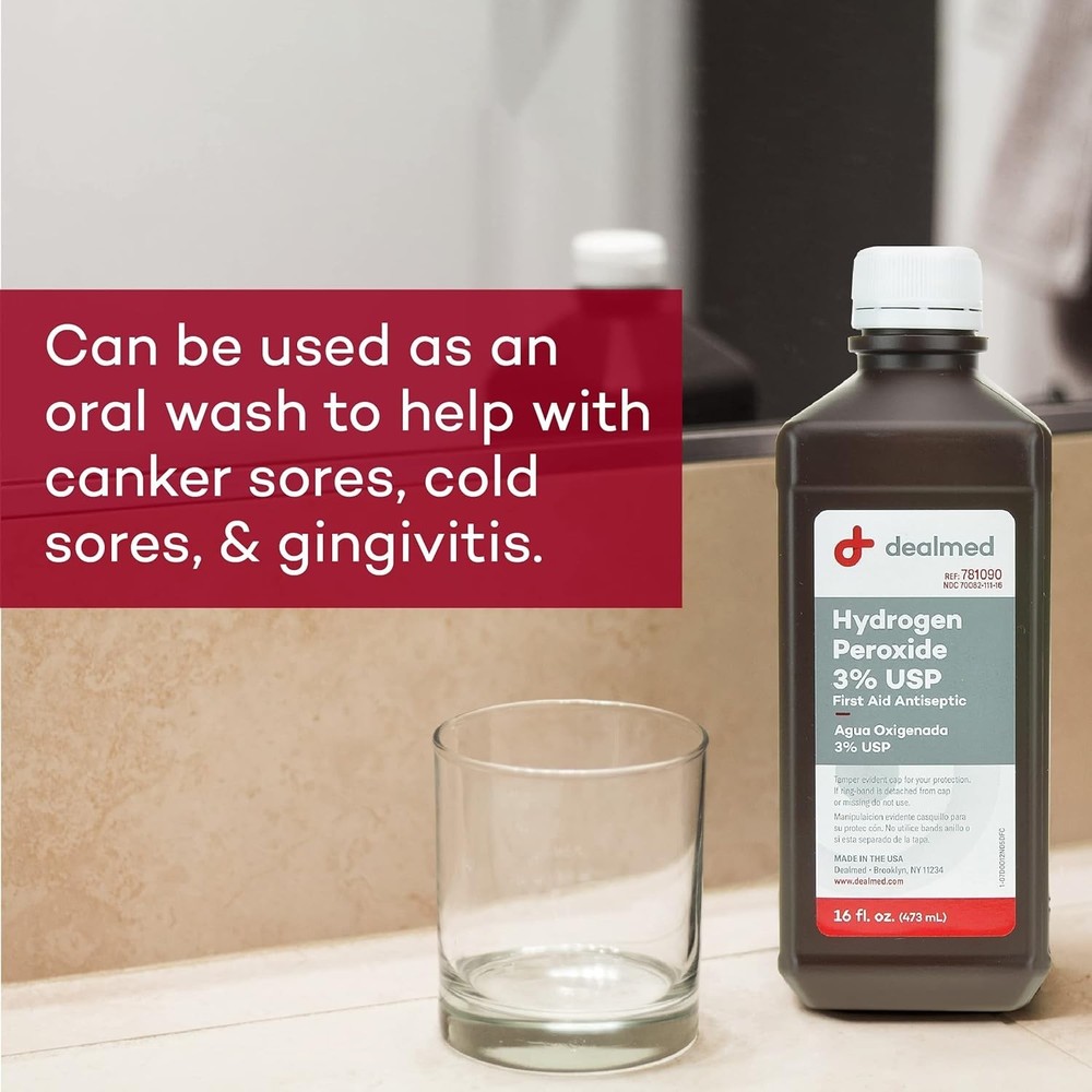 Hydrogen Peroxide 3% USP – 16 fl. oz. Made Hydrogen Peroxide Cleaner, Hydrog...