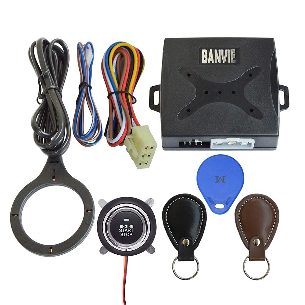 Car RFID Push to Start Ignition Kit, Keyless Go Engine Start Stop Button Syst...