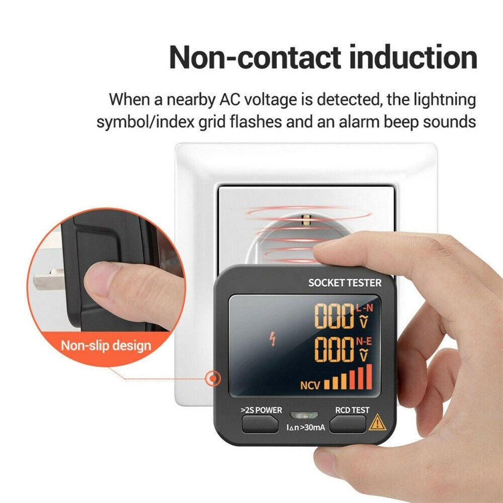 1Pc US Plug AC11 Socket Tester Digital Display Voltage Checker Detector Home