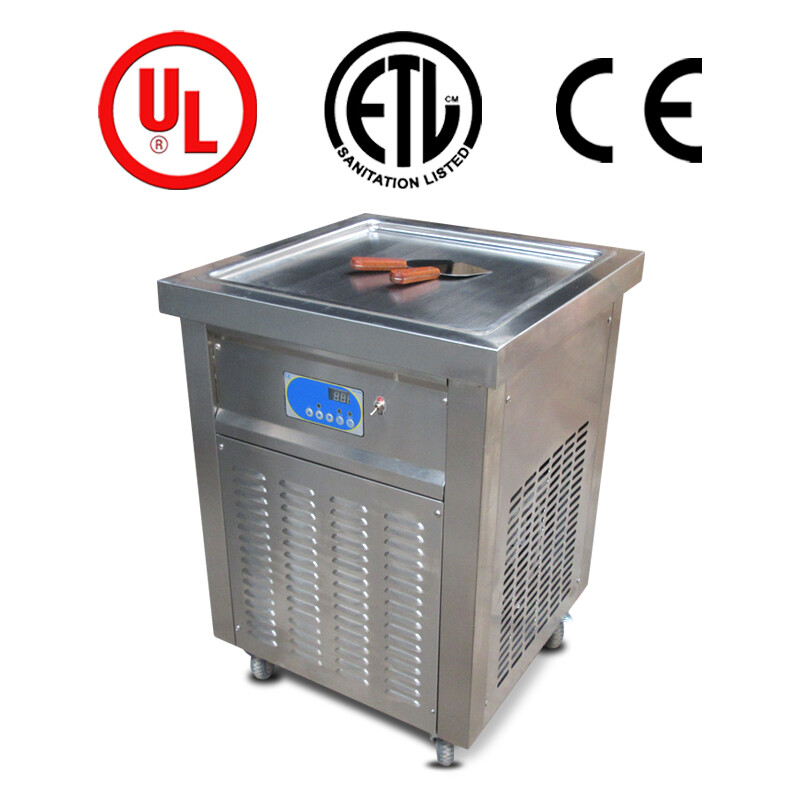 Kolice ELT fried ice ceram machine,rolled ice cream machine 21''x21'' square pan