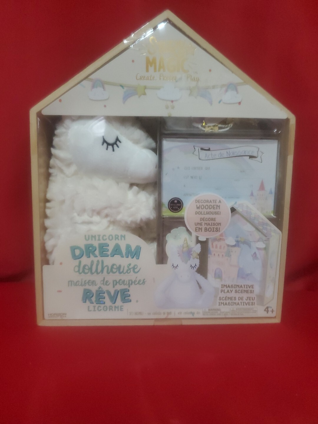 Story Magic Plush Unicorn Dream Dollhouse Set Decorate Create Pretend Play 4+