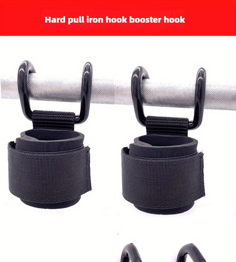 2PCS Fitness Squat Lifting Pull-Up Wrist Hook Strength Training Pull Power Hook