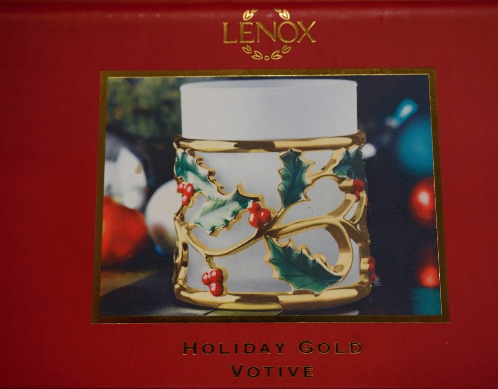 LENOX HOLIDAY GOLD VOTIVE
