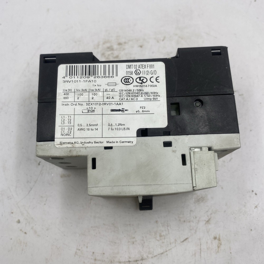 SIEMENS 3RV1011-1FA10 CONTACTOR UNMP