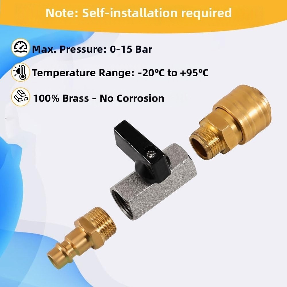 Air Hose Connector 14 Inch Brass Quick Coupling For Compressor Systems