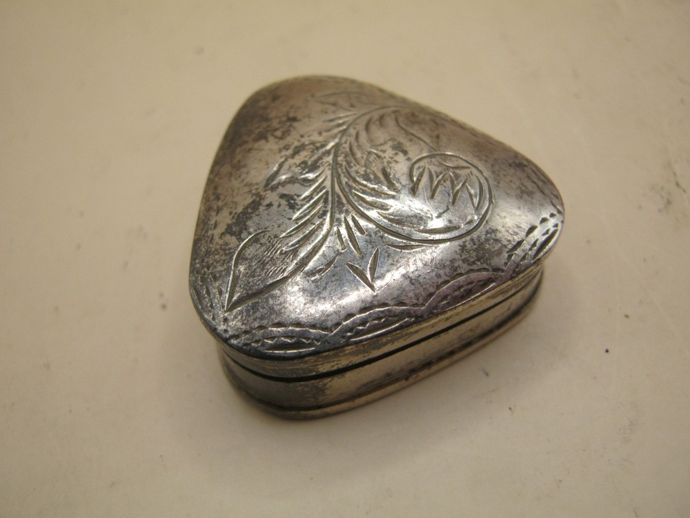 Vintage Later 20th Century Sterling Silver Triangular Shaped Box