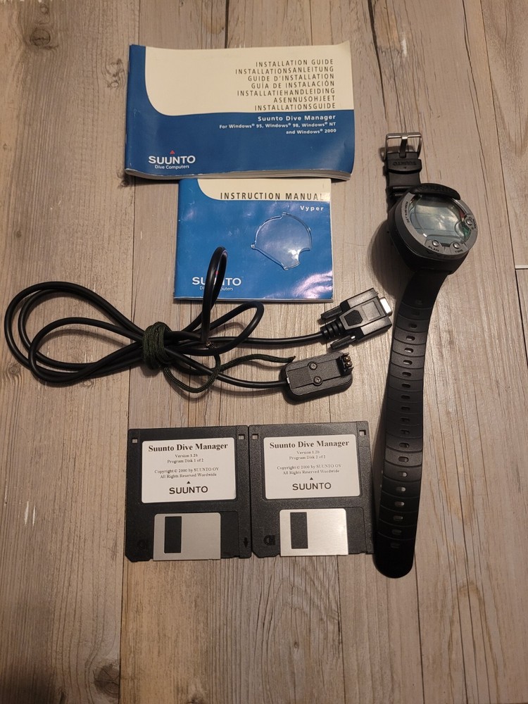 Suunto Vyper Dive Computer Wrist Program Disk Computer Wire Screen Protector