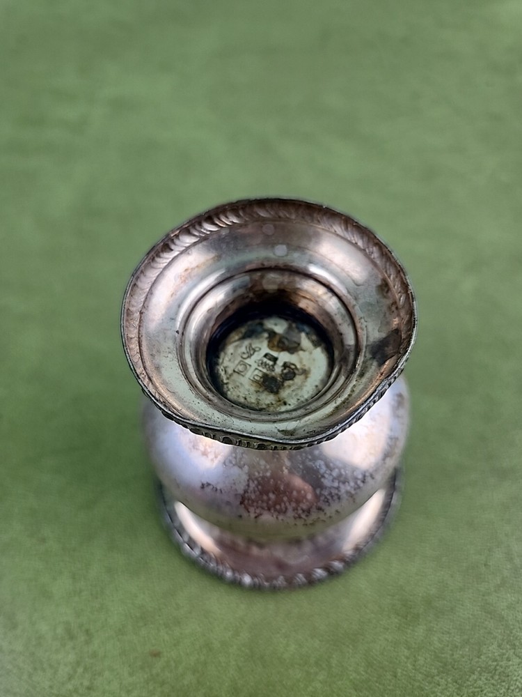 EPC 298 Silver Plate Mini Urn Shape Pedestal Vase Dish 3 3/8” Tall