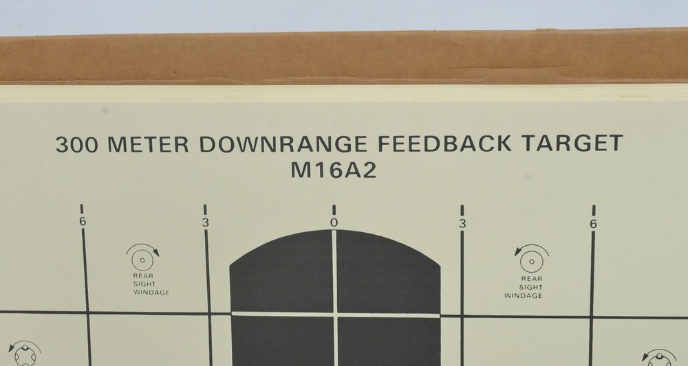 100 Sheets of 300 Meter M16A2 Downrange Feedback Target 33.5"x45"