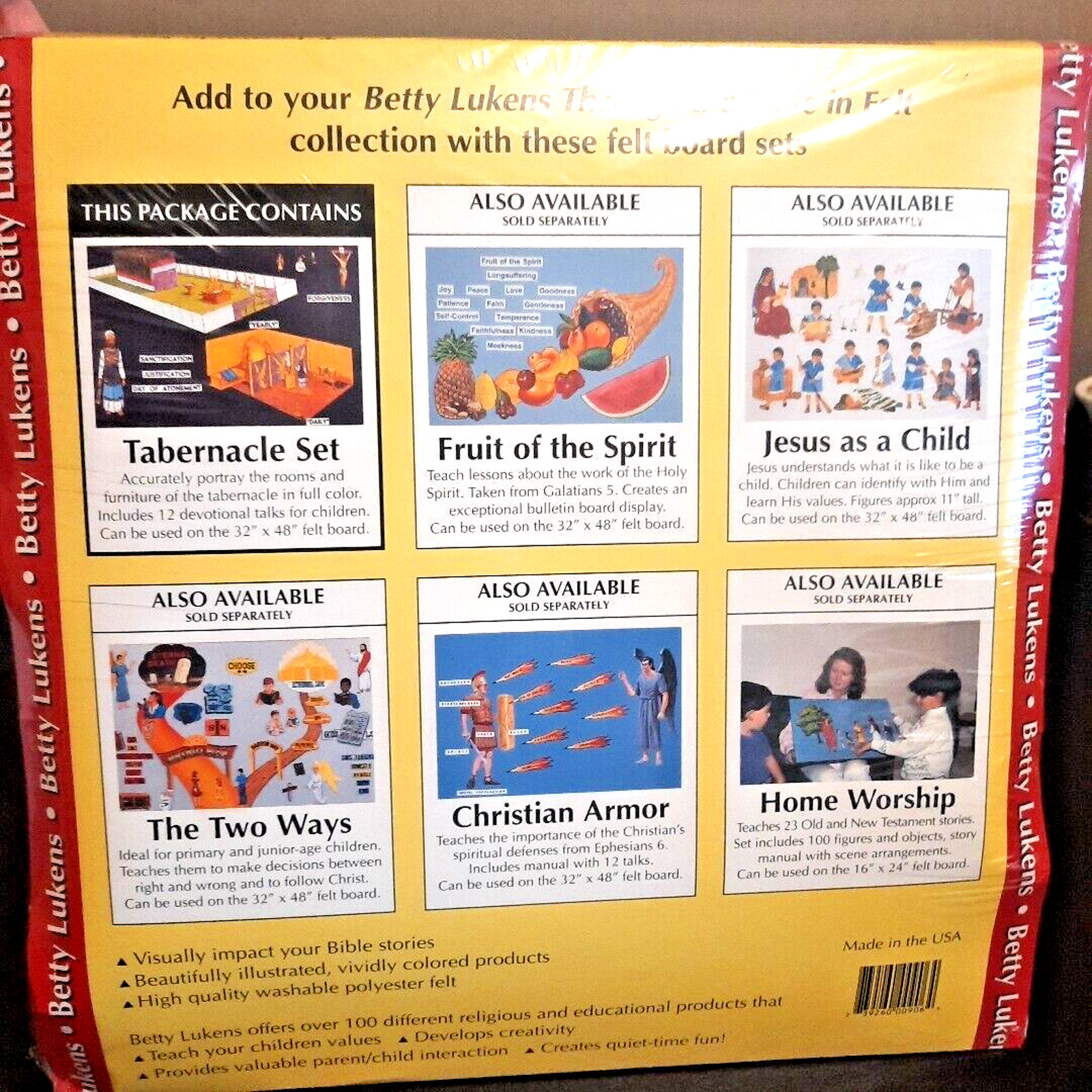 Vintage Betty Lukens Felt Bible Activity Learning Tabernacle Kit Uncut Rare New