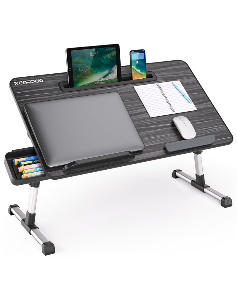 Laptop Bed Tray Table, Height & Angle Adjustable Portable Bed Table,Portable ...
