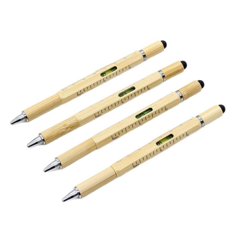 6 in 1 Tool Pen Multitool Pen Spirit Level Multitool Tech Tool Pen with Ruler