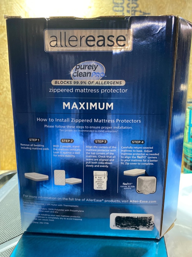 Aller-Ease Maximum Bed Bug and Allergy Mattress Protector White Twin