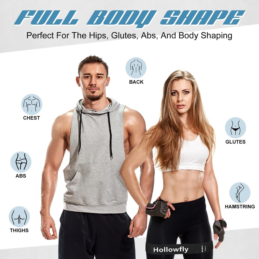 12 Pcs Latex Resistance Loop Exercise Bands for Booty Workout Stretch Exercis...