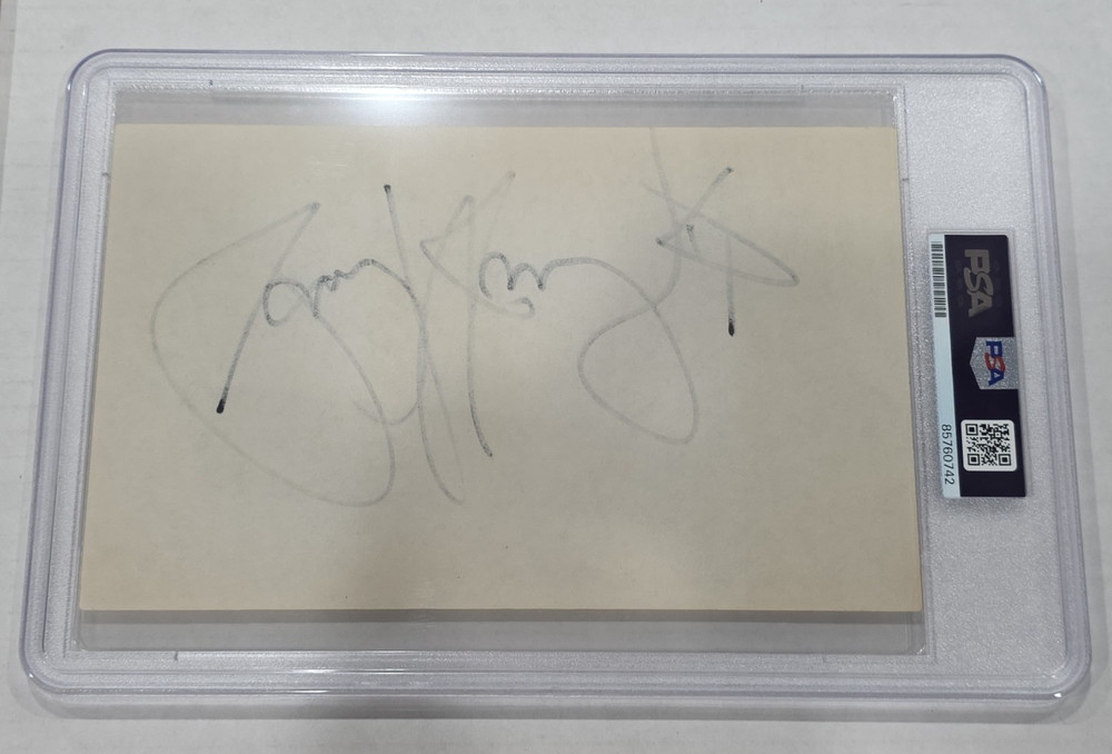 Paul Stanley KISS Signed Autographed Approx 5x8 Cut PSA DNA Encapsulated #2