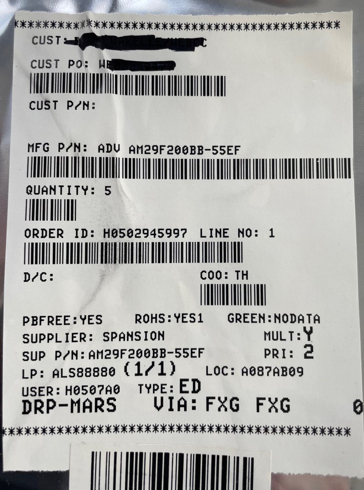 SPANSION AMD AM29F200BB-55EF FLASH MEMORY IC, 256KB, PARALLEL NOR, TSOP48